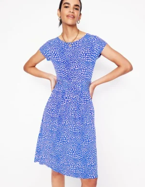 Store Boden Amelie Jerseykleid-Galerie-Blau, Paisley-Herz Galerie-Blau,Paisley-Herz