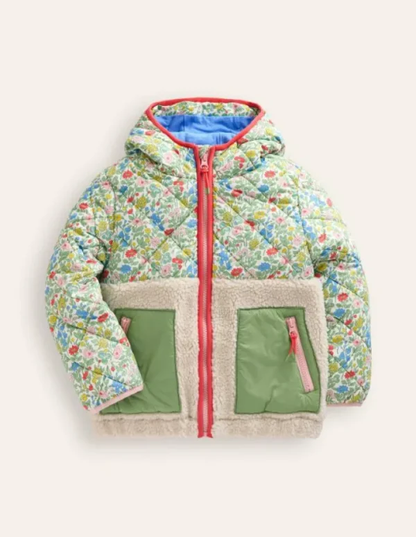 Online Boden Annabelle Jacke mit Teddyfell-Mix-Bunt mit Blumenwiese BuntmitBlumenwiese