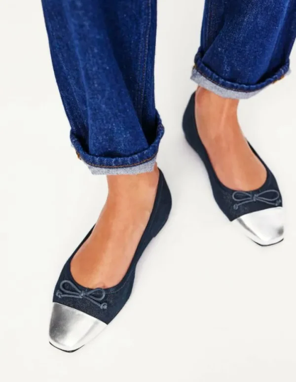 Outlet Boden Ballerinas mit Zehenkappe-Heller Used Look HellerUsedLook