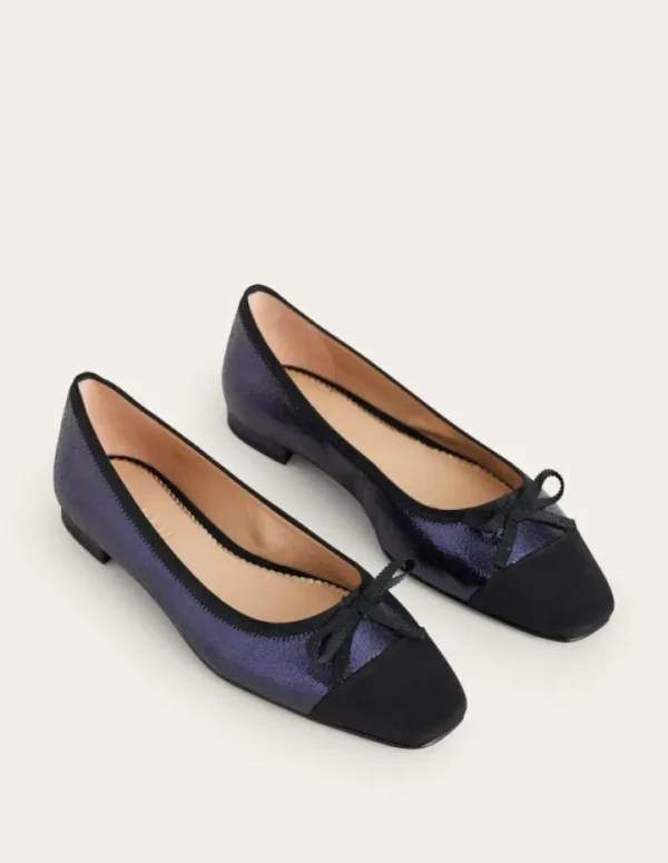 Flash Sale Boden Ballerinas mit Zehenkappe-Marineblau Geborstenes Leder MarineblauGeborstenesLeder