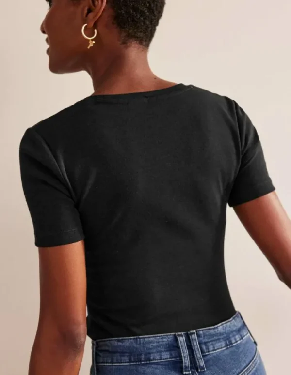 Flash Sale Boden Basic-T-Shirt aus Jersey- Schwarz