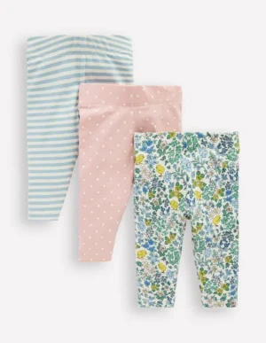 Best Boden Bedruckte Leggings im 3er-Pack-Bunt Küken Blumenmuster BuntKükenBlumenmuster