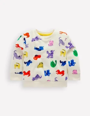 Cheap Boden Bedrucktes Sweatshirt-Bunt Regenbogen Tiere BuntRegenbogenTiere