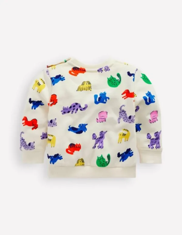 Cheap Boden Bedrucktes Sweatshirt-Bunt Regenbogen Tiere BuntRegenbogenTiere