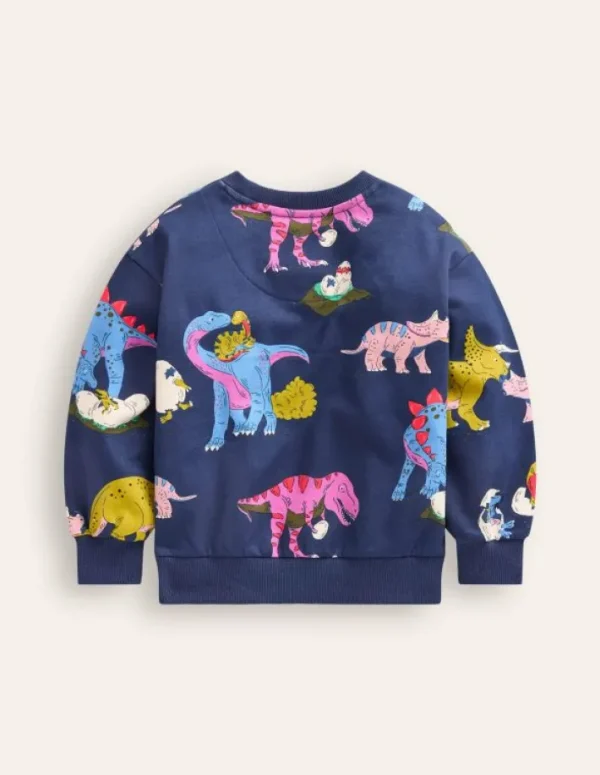 Outlet Boden Bedrucktes Sweatshirt-Bunt Dino-Familie BuntDino-Familie