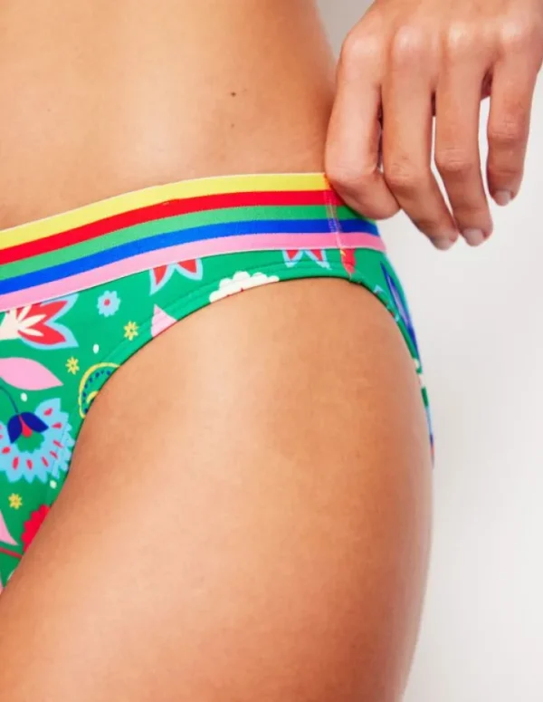 Cheap Boden Bikinihose mit Streifen-Grün, Dekorativer Garten Grün,DekorativerGarten