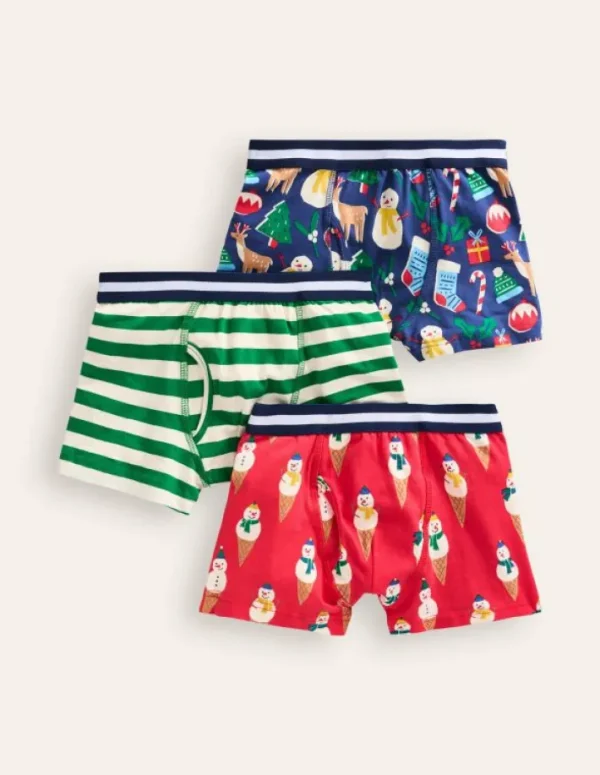 Discount Boden Boxershorts im 3er-Pack-Bunt, Weihnachtsmotiv Bunt,Weihnachtsmotiv