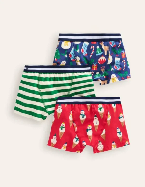 Discount Boden Boxershorts im 3er-Pack-Bunt, Weihnachtsmotiv Bunt,Weihnachtsmotiv