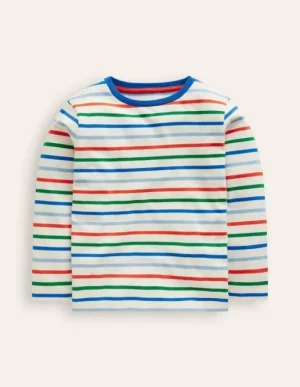 Clearance Boden Breton-T-Shirt für den Alltag-Griechisches Blau/Knallrot GriechischesBlau/Knallrot