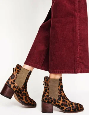 Online Boden Chelsea-Stiefel mit Blockabsatz-Mohair, Leopardenmuster Mohair,Leopardenmuster