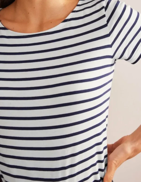 Best Sale Boden Ella Bretonshirt mit kurzen Ärmeln-Naturweiß, Marineblau Naturweiß,Marineblau