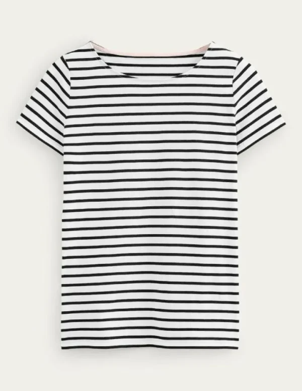 Cheap Boden Ella Bretonshirt mit kurzen Ärmeln-Naturweiß, Schwarz Naturweiß,Schwarz