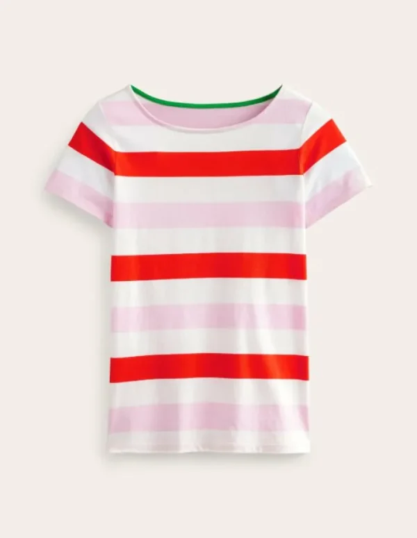 Store Boden Ella Bretonshirt mit kurzen Ärmeln-Rosa, Rot Rosa,Rot