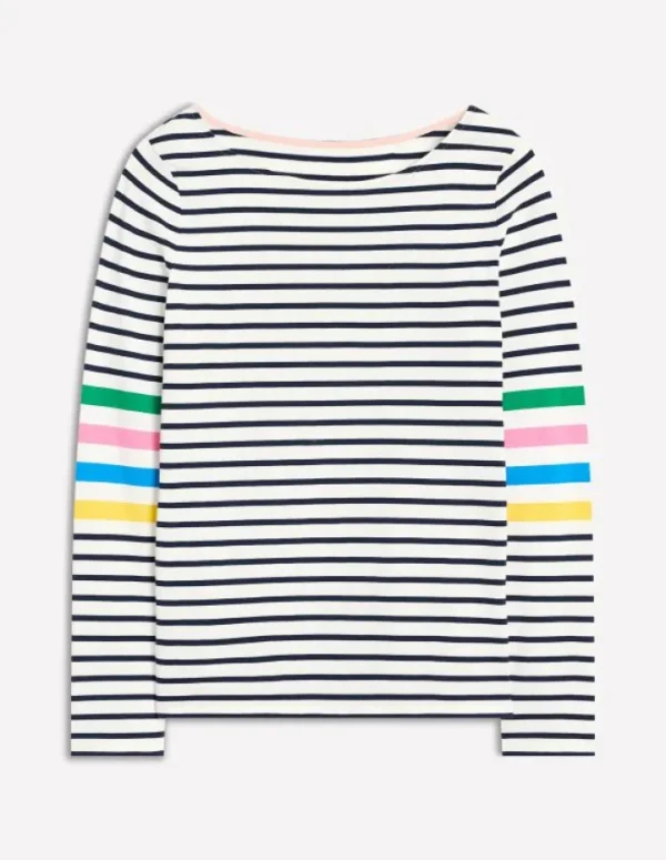 Best Sale Boden Ella Breton-Shirt mit langen Ärmeln-Naturweiß Bunt Platzierung auf den Ärmeln NaturweißBuntPlatzierungaufdenÄrmeln