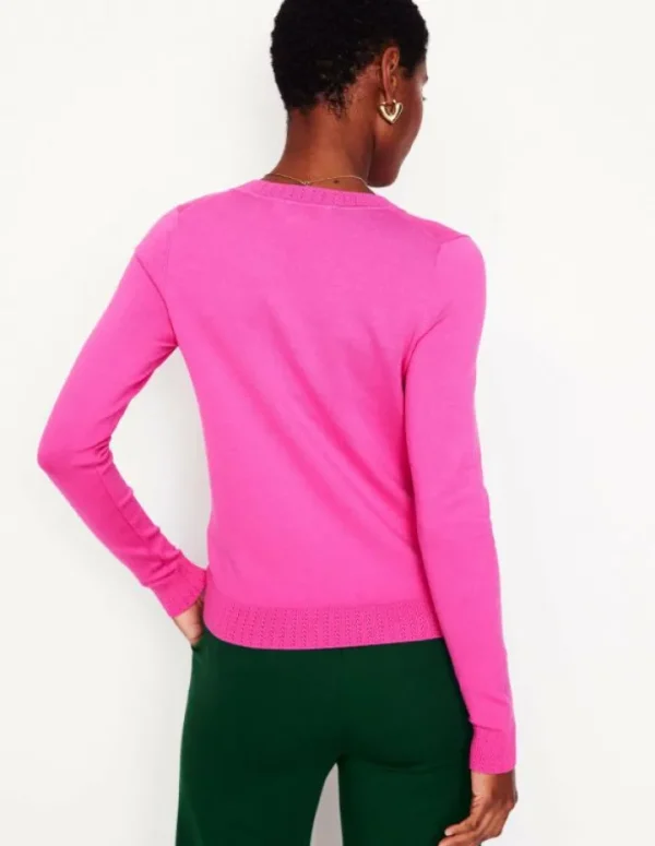 Online Boden Emilia Baumwollpullover mit Rundhalsausschnitt- ROSA