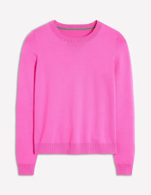 Online Boden Emilia Baumwollpullover mit Rundhalsausschnitt- ROSA