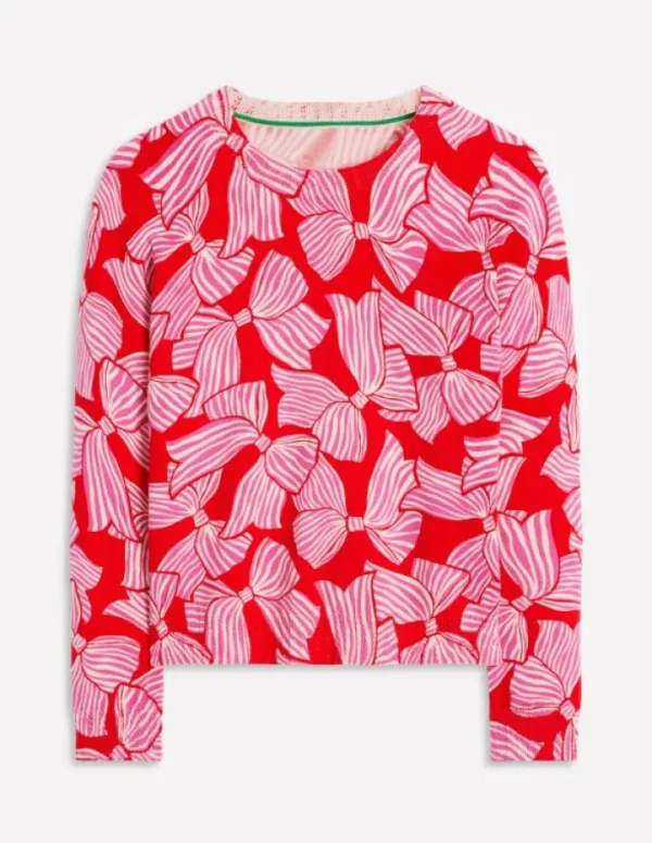 Fashion Boden Emilia Baumwollpullover mit Rundhalsausschnitt- ROT