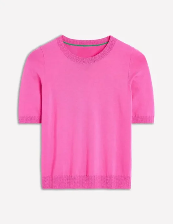 Fashion Boden Emilia Baumwoll-T-Shirt mit Rundhalsausschnitt- Rosa