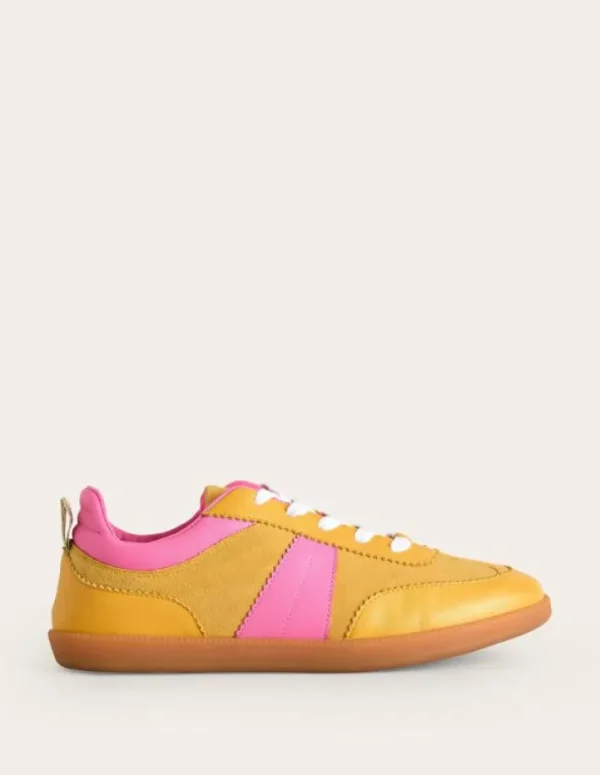 Shop Boden Erin Retro-Tennisschuhe- Gelb/Rosa