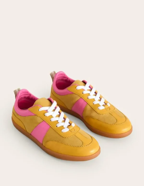 Shop Boden Erin Retro-Tennisschuhe- Gelb/Rosa