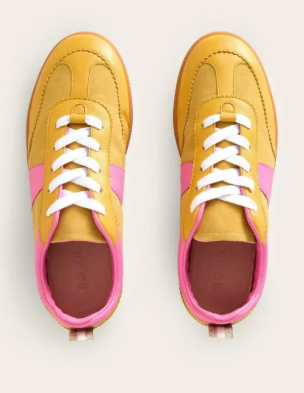 Shop Boden Erin Retro-Tennisschuhe- Gelb/Rosa