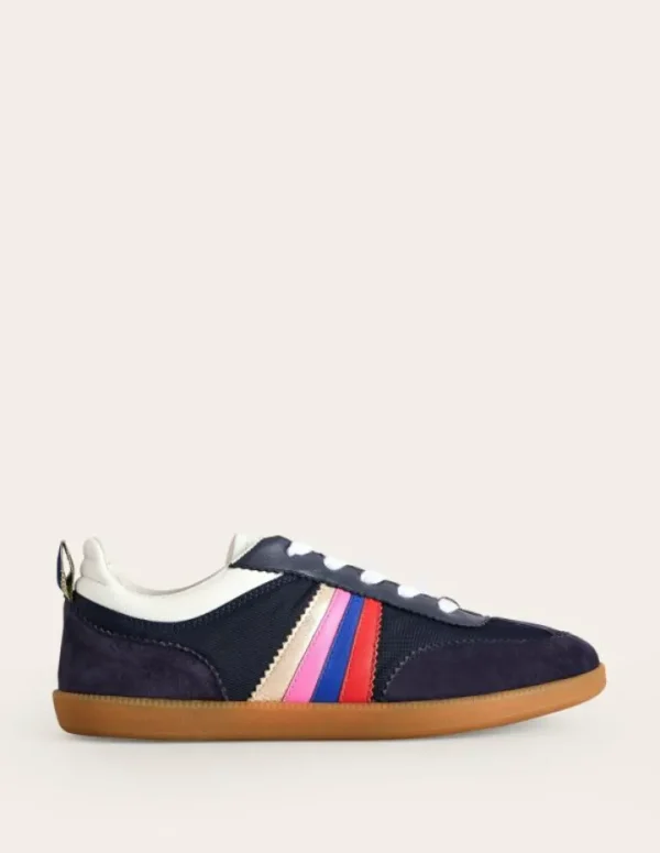 Outlet Boden Erin Retro-Tennisschuhe- Marineblau/Regenbogen