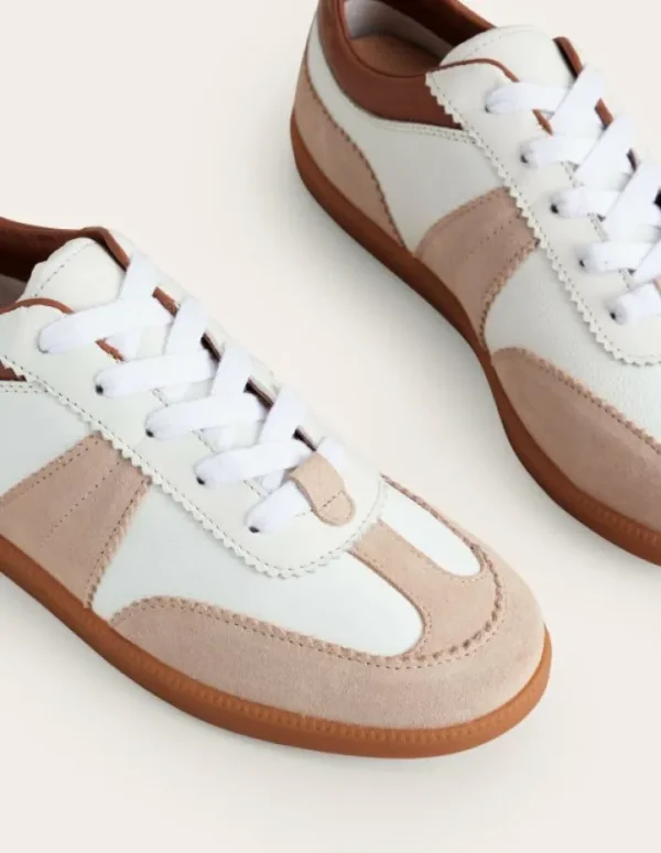 Outlet Boden Erin Retro-Tennisschuhe-Weiß Mix WeißMix