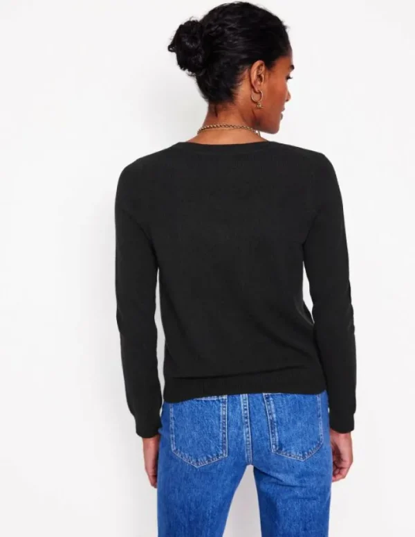 Cheap Boden Eva Kaschmirpullover mit V-Ausschnitt- Schwarz