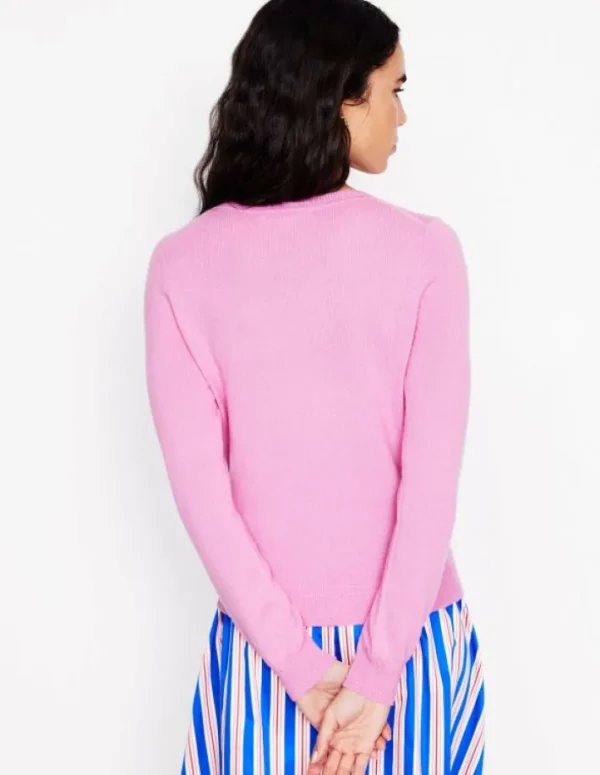 Best Sale Boden Eva Kaschmirpullover mit Rundhalsausschnitt-Klein Blau, Getupft KleinBlau,Getupft