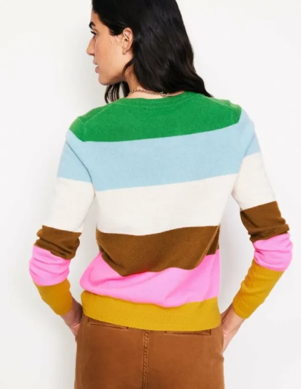 Cheap Boden Eva Kaschmirpullover mit Rundhalsausschnitt-Bunt, Regenbogen Bunt,Regenbogen