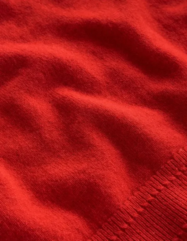 Cheap Boden Eva Kaschmirpullover mit V-Ausschnitt- Rouge-Rot