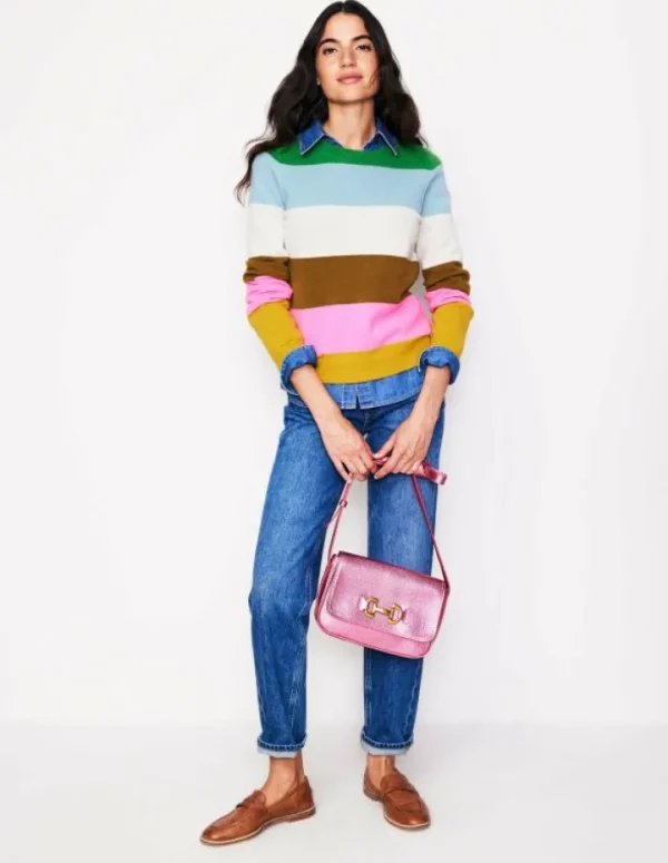 Cheap Boden Eva Kaschmirpullover mit Rundhalsausschnitt-Bunt, Regenbogen Bunt,Regenbogen