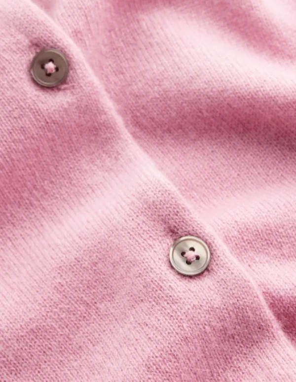 Flash Sale Boden Eva Kaschmir-Strickjacke mit Rundhalsausschnitt-Pink Icing PinkIcing