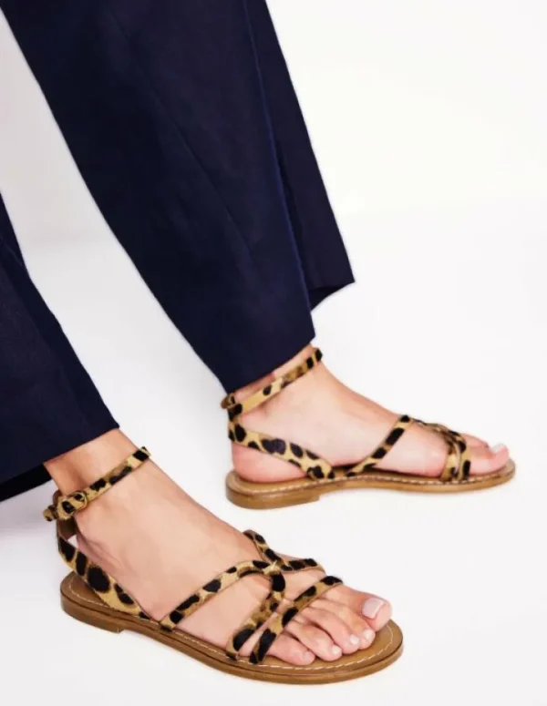 Best Sale Boden Flache Freizeit-Sandalen-Mohair, Leopardenmuster Mohair,Leopardenmuster