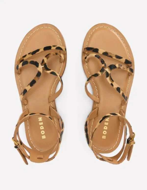 Best Sale Boden Flache Freizeit-Sandalen-Mohair, Leopardenmuster Mohair,Leopardenmuster