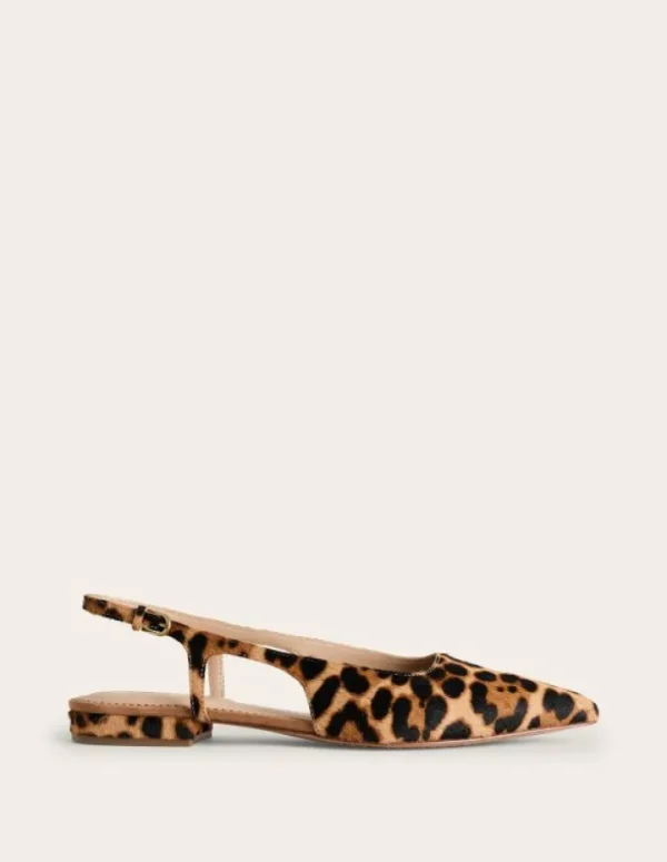 Online Boden Flache Slingback-Sandalen-Mohair, Leopardenmuster Mohair,Leopardenmuster