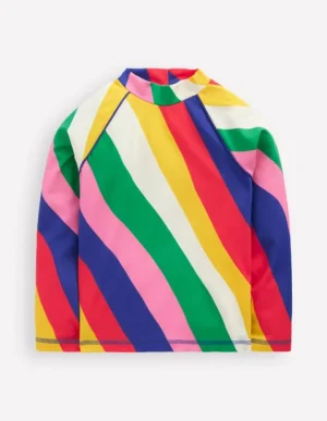 Cheap Boden Gemustertes Badeshirt mit Sonnenschutz-Bunt Regenbogen Swirl-Motiv BuntRegenbogenSwirl-Motiv