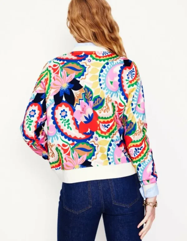 New Boden Hannah Sweatshirt mit Print-Bunt, Botanik-Paisley Bunt,Botanik-Paisley