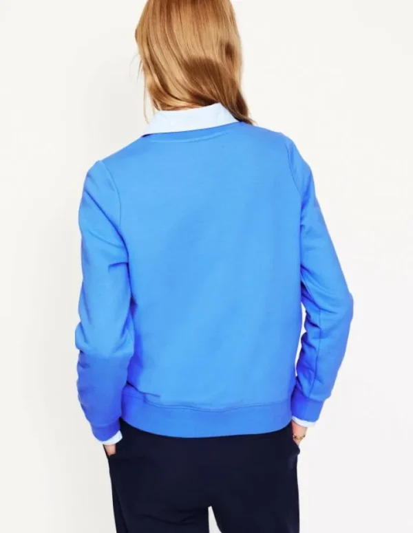 Clearance Boden Hannah Sweatshirt mit Stickerei-Pfauenfeder-Blau, Herzen Pfauenfeder-Blau,Herzen