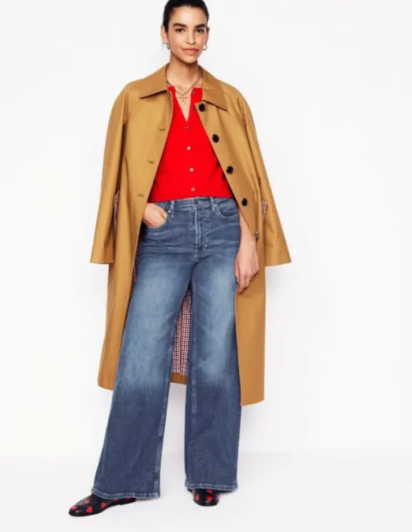 Outlet Boden Hoch geschnittene Jeans mit weitem Bein-Beatnik Red BeatnikRed