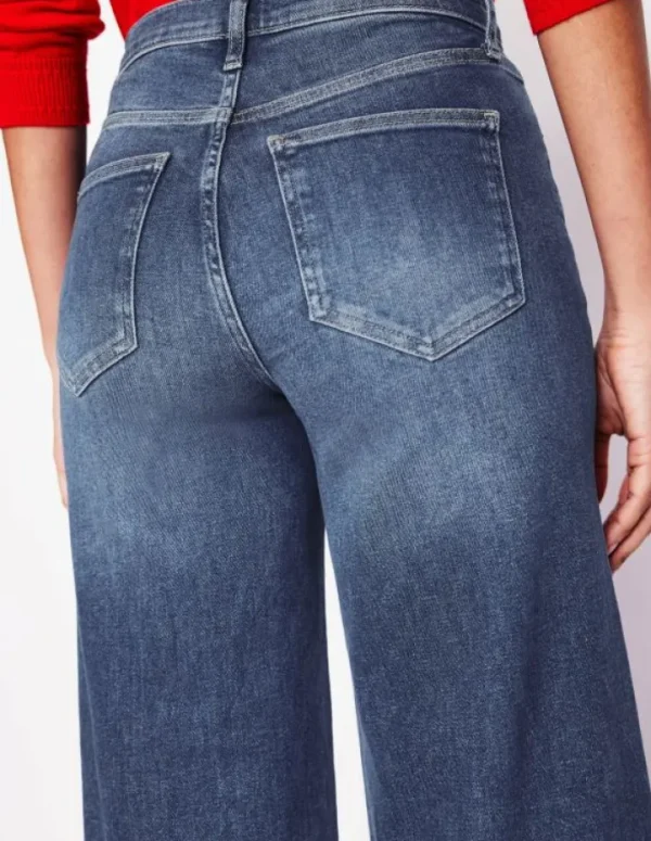 Outlet Boden Hoch geschnittene Jeans mit weitem Bein-Beatnik Red BeatnikRed