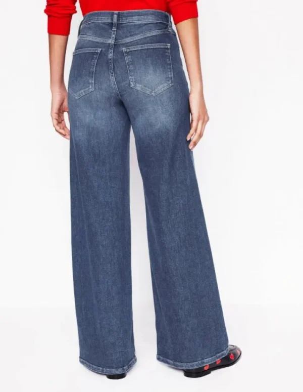 Outlet Boden Hoch geschnittene Jeans mit weitem Bein-Beatnik Red BeatnikRed