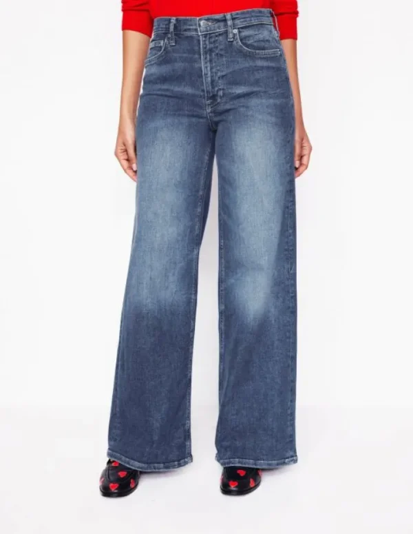 Outlet Boden Hoch geschnittene Jeans mit weitem Bein-Beatnik Red BeatnikRed