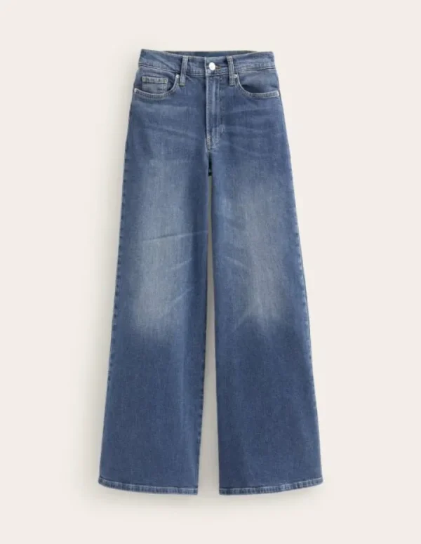 Outlet Boden Hoch geschnittene Jeans mit weitem Bein-Beatnik Red BeatnikRed