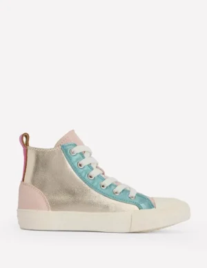 Hot Boden Hohe Sneaker aus Leder in Metallic-Optik-Bunt Metallic BuntMetallic