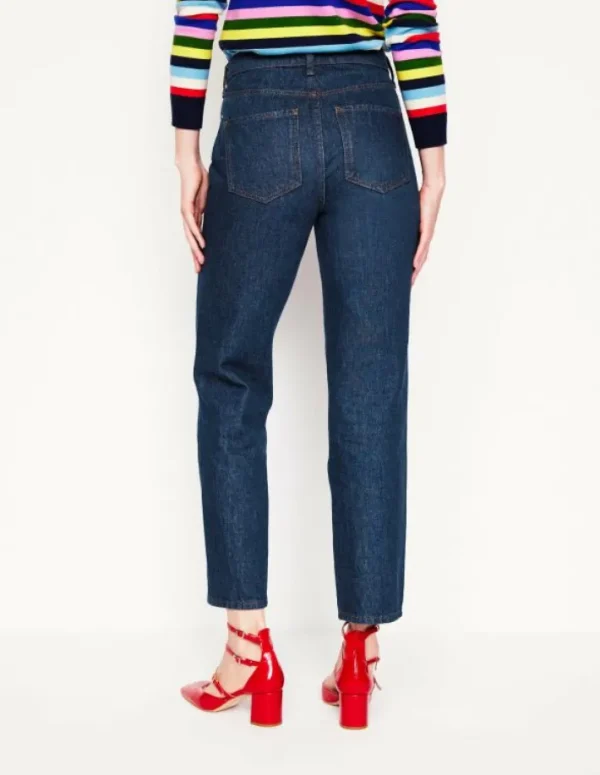 Flash Sale Boden Jeans mit hohem Bund und geradem Bein-Dunkel Denim DunkelDenim