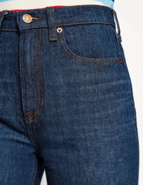 Flash Sale Boden Jeans mit hohem Bund und geradem Bein-Dunkel Denim DunkelDenim