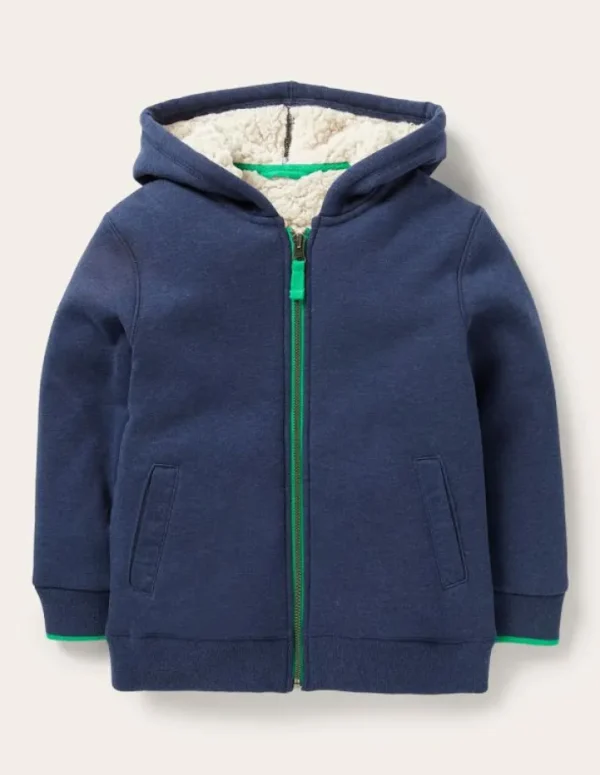 Cheap Boden Kapuzenpullover mit Zottelfutter-Schuluniform-Marineblau Meliert Schuluniform-MarineblauMeliert