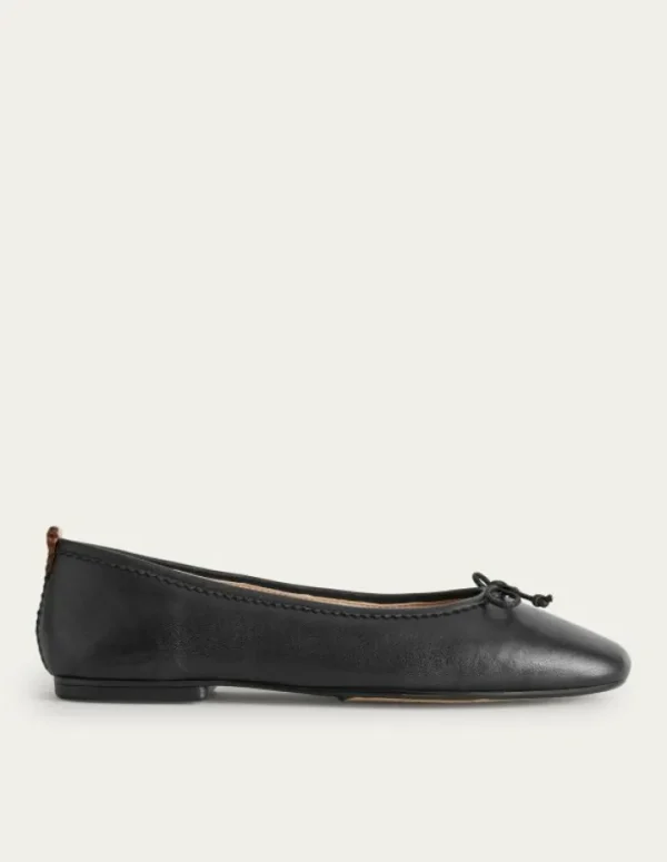 New Boden Kitty Ballerinas mit flexibler Sohle-Schwarzes Leder SchwarzesLeder