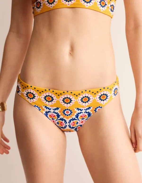 Fashion Boden Klassische Bikinihose-Künstlerisches Gold, Mosaik Blüte KünstlerischesGold,MosaikBlüte